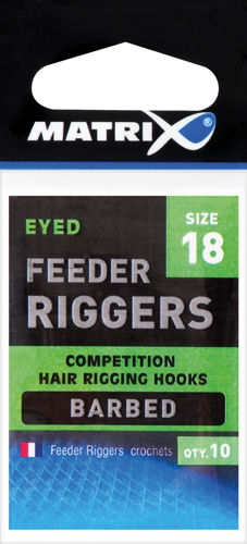 Matrix Feeder Rigger BARBED Eyed Hooks