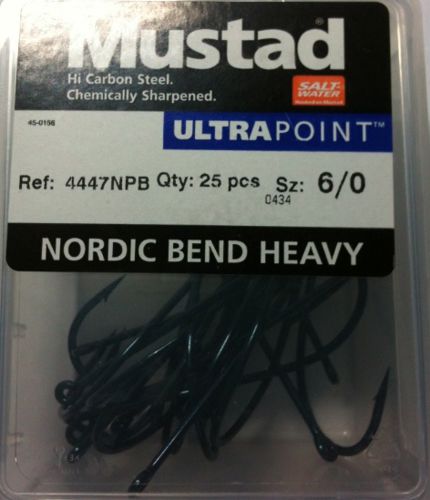 Mustad (BOX) 4447NP-BU Forged Kendal Kirby Hooks