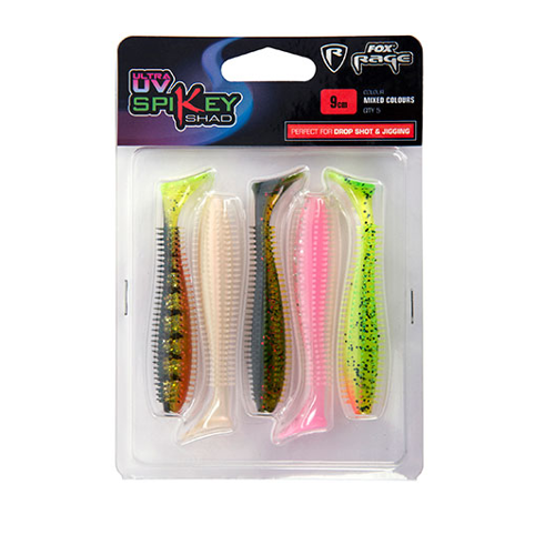 Fox Rage Spikey Shad Ultra UV Mixed Colour Packs