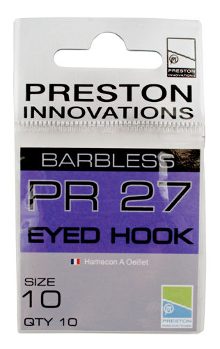 Preston Innovations PR27 BARBLESS Eyed HOOKS