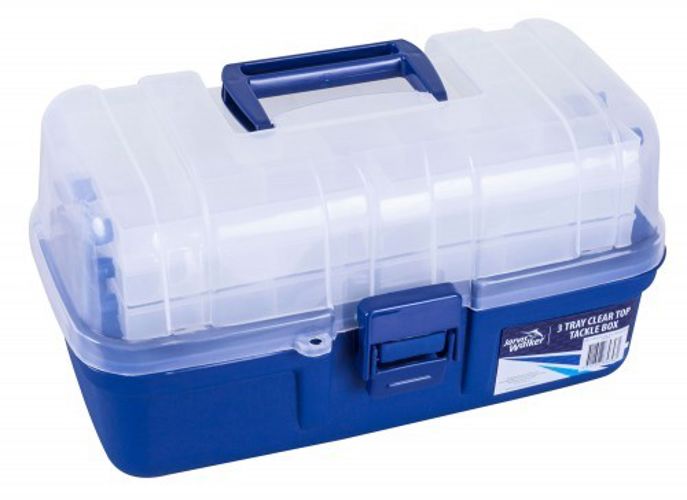 Jarvis Walker 3 Tray Clear Top Tackle Box