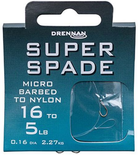 Drennan Hooks To Nylon Barbed Super Spade