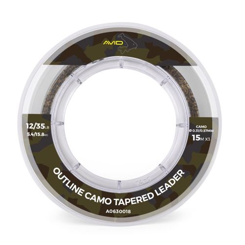 Avid Carp Outline Camo Tapered Leaders