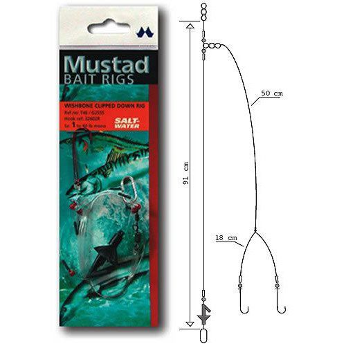 Mustad Rig Wishbone Clipped Down