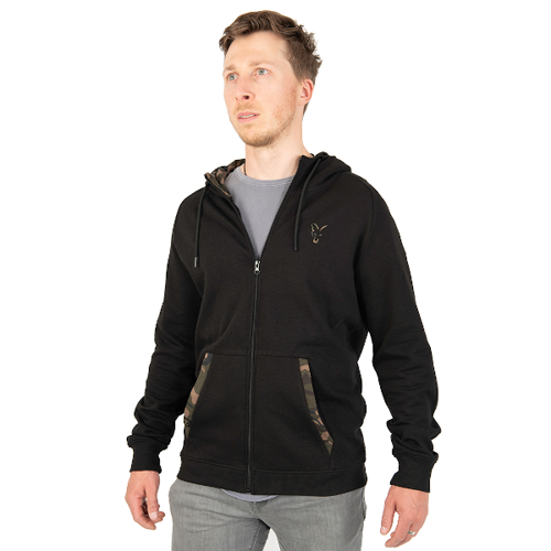 Fox Light Weight Black/Camo Print Zip Hoody