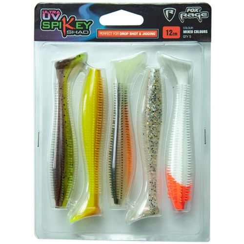 Fox Rage Spikey Shad UV Mixed Colour Packs