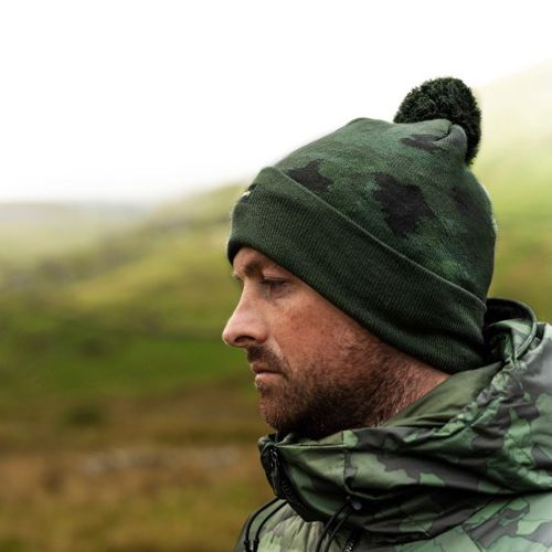 Ridge Monkey APEarel Bobble Beanie Hat Camo