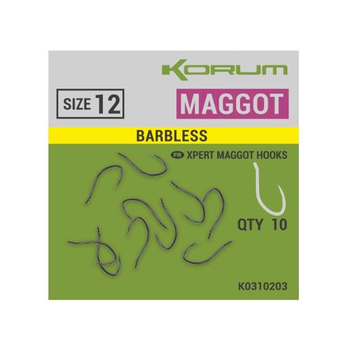 Korum Xpert Barbless Maggot Hooks