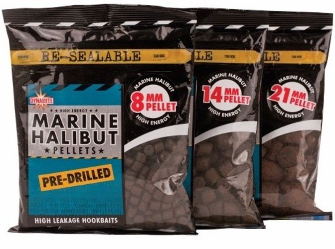 Dynamite Baits Marine Halibut Pellets PRE DRILLED 350g