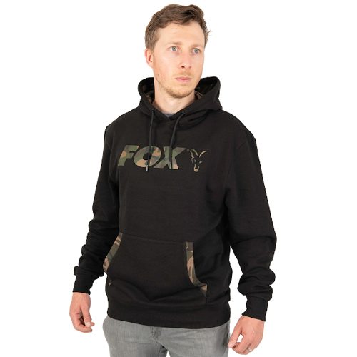 Fox Light Weight Black/Camo Print Pullover Hoody