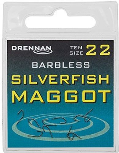 Drennan Silverfish Maggot Barbless Spade Hooks