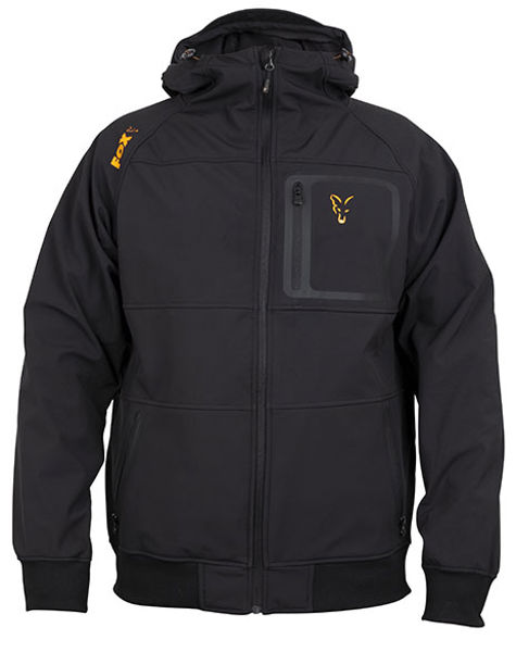 Fox Collection Black/Orange Softshell Hoody