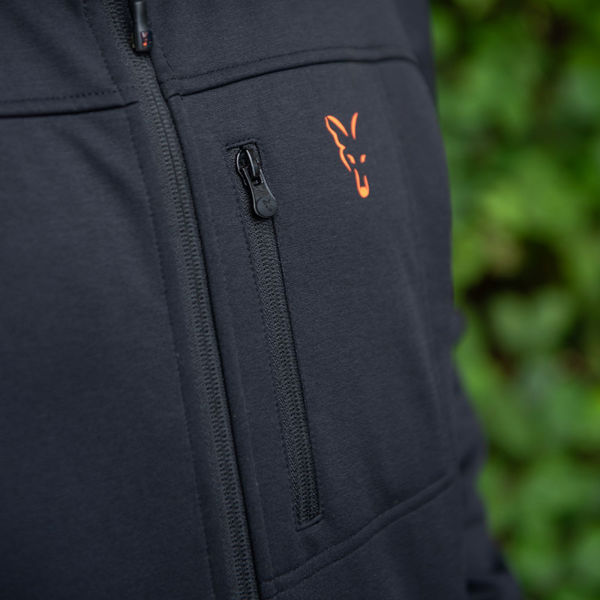 Fox Collection Soft Shell Jacket Black And Orange