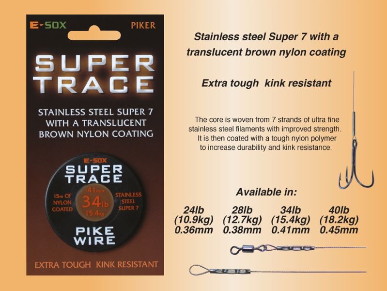 Drennan E-SOX Super Trace Pike Wire 15m