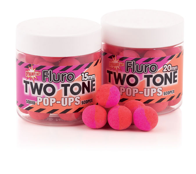 Dynamite Baits Fluro Two Tone Pop-Ups 15mm