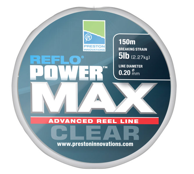 Preston Innovations Reflo Power Max CLEAR Reel Line 150m