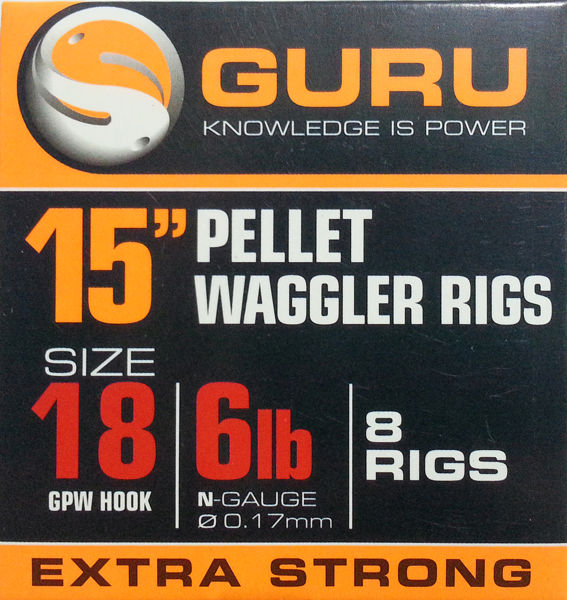 Guru 15inch Pellet Waggler Rigs With Bait Bands