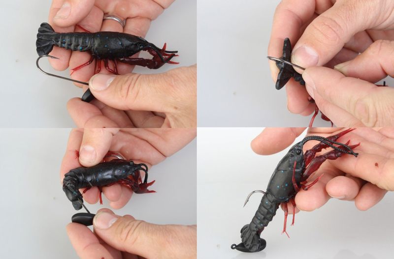 Savage 3D Crayfish Stand Up JIG HEAD