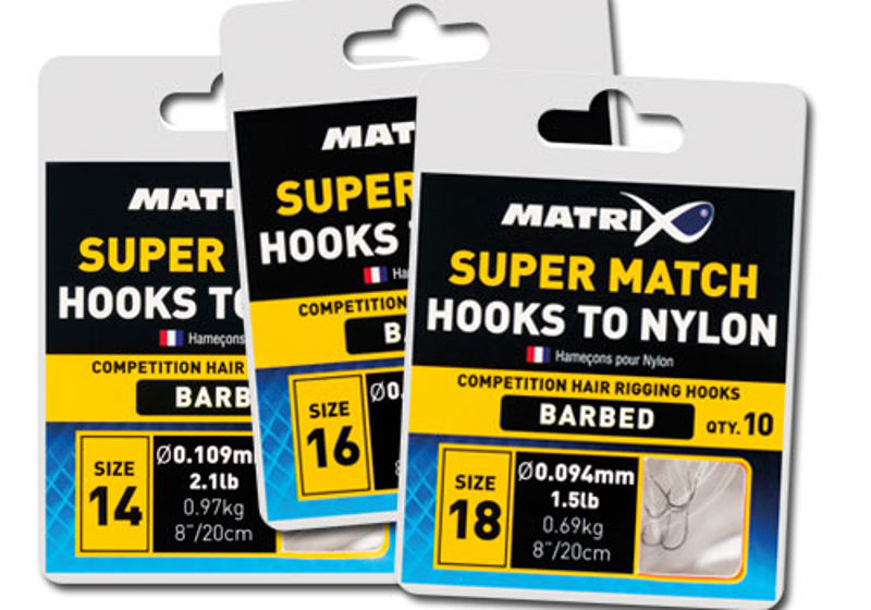 Matrix Super Match HOOKS TO NYLON BARBED