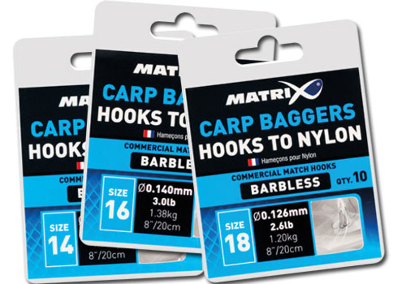 Matrix Carp Bagger HOOKS TO NYLON BARBLESS