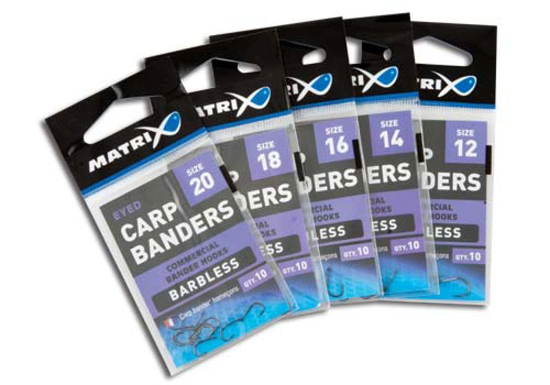 Matrix Carp Banders BARBLESS Eyed Hooks