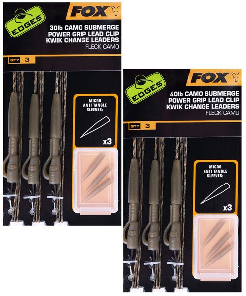 Fox Edges Submerge Camo Power Grip Lead Clip Kwik Change Kit