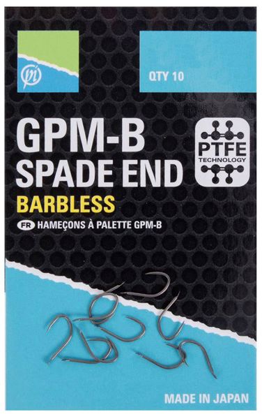 Preston Innovations GPM-B Barbless Spade End Hooks