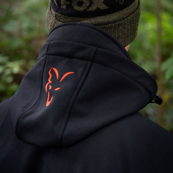 Fox Collection Soft Shell Jacket Black And Orange