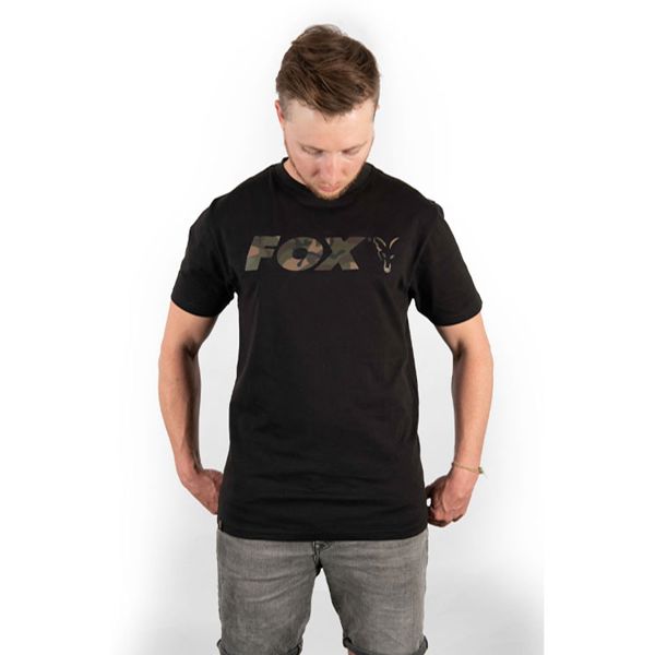 Fox Black/Camo Print T-Shirt