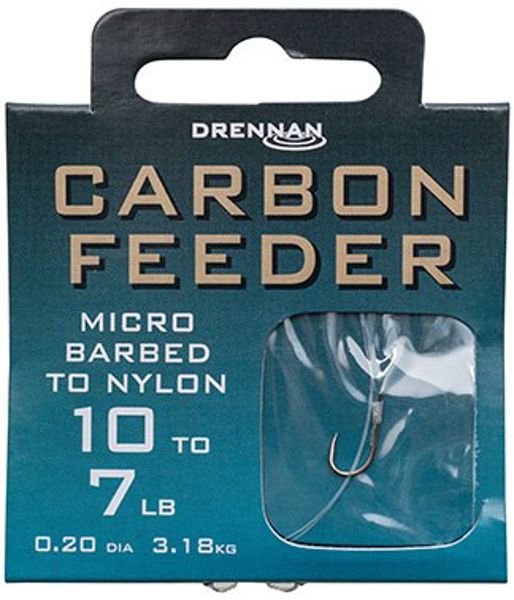 Drennan Hooks To Nylon Barbed Carbon Feeder