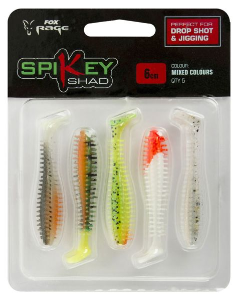 Fox Rage Spikey Shad Mixed Colours