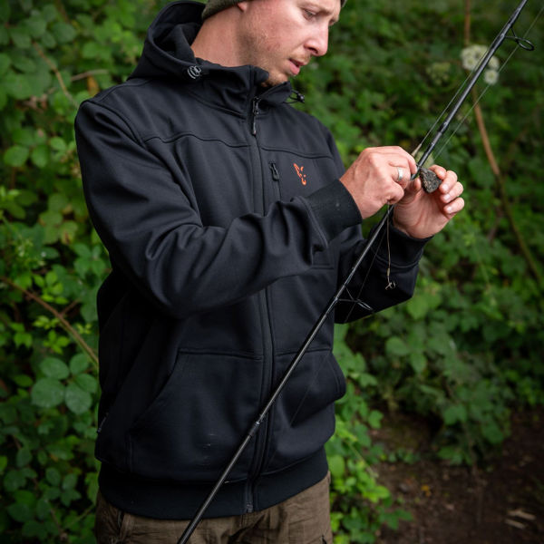 Fox Collection Soft Shell Jacket Black And Orange