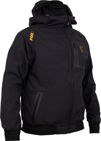 Fox Collection Black/Orange Softshell Hoody