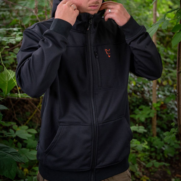 Fox Collection Soft Shell Jacket Black And Orange