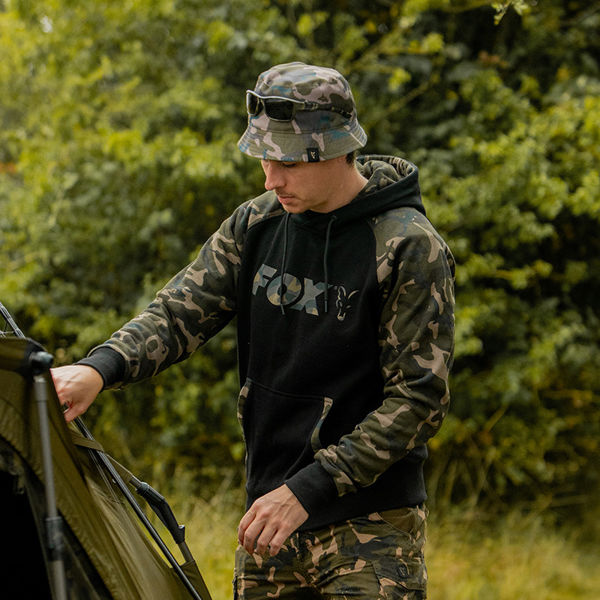 Fox Black/Camo Raglan Hoody