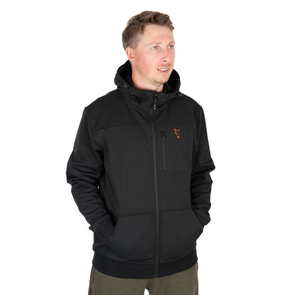 Fox Collection Soft Shell Jacket Black And Orange