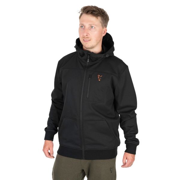 Fox Collection Soft Shell Jacket Black And Orange