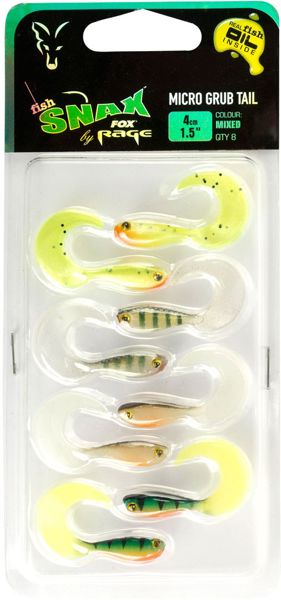 Fox Rage Micro Grub Tail Mixed Colour Pack