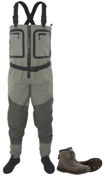 Snowbee SFT Breathable Waders ZIP FRONT & FOC Wading Boots