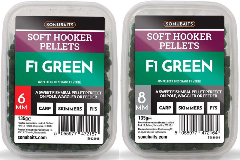 Sonubaits F1 Green Soft Hooker Pellets