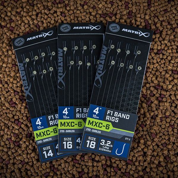 Matrix MXC-6 Barbless 10cm F1 Band Rigs