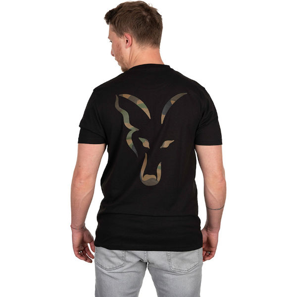 Fox Black Large Print T Shirt