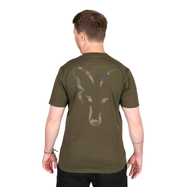 Fox Khaki Large Print T Shirt