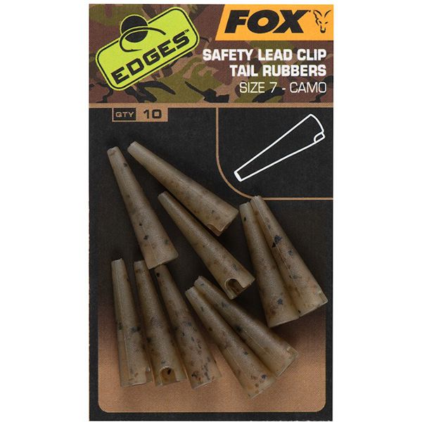 Fox Edges Camo Safety Lead Clip Tail Rubbers