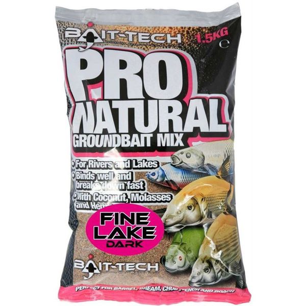 Bait-Tech Pro Natural Fine Lake Dark Groundbait 1.5kg