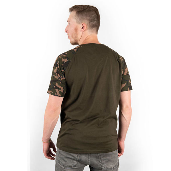 Fox Raglan Khaki/Camo Sleeve T-Shirt