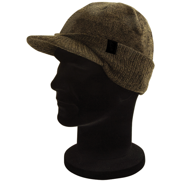 Fox Khaki/Black Peaked Beanie