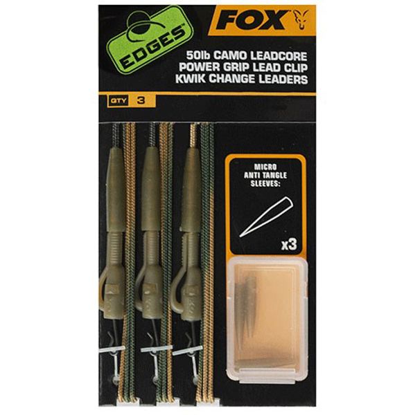 Fox Edges Camo Leadcore Power Grip Lead Clip Kwik Change Leaders